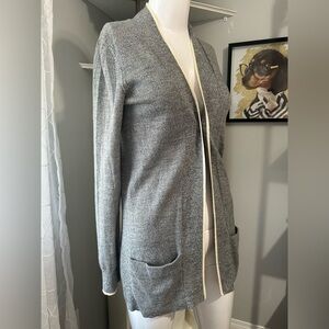 Theory Gray Open-Front Cardigan